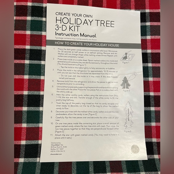 Bundle of 8 Choco Maker HOLIDAY TREE 3-D KITS New, never used. - Picture 3 of 8